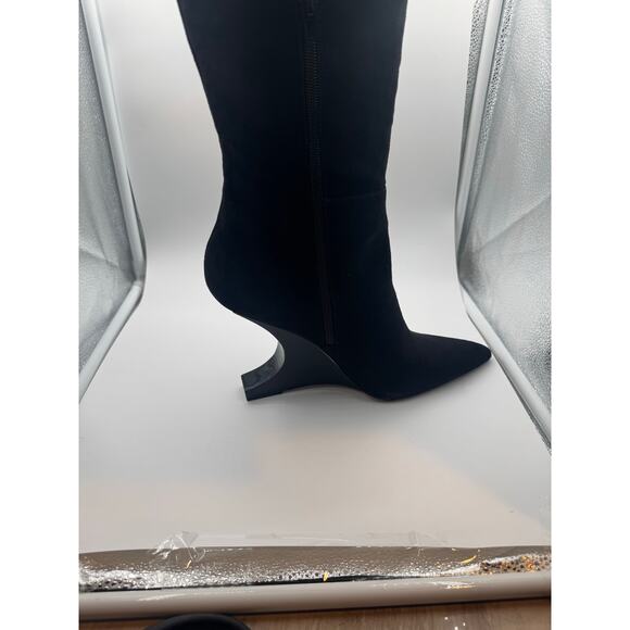 Luna Heel Knee-High Boots with Streamlined Silhouette By AAJ by Aminah. NWB. 10M - Picture 3 of 12